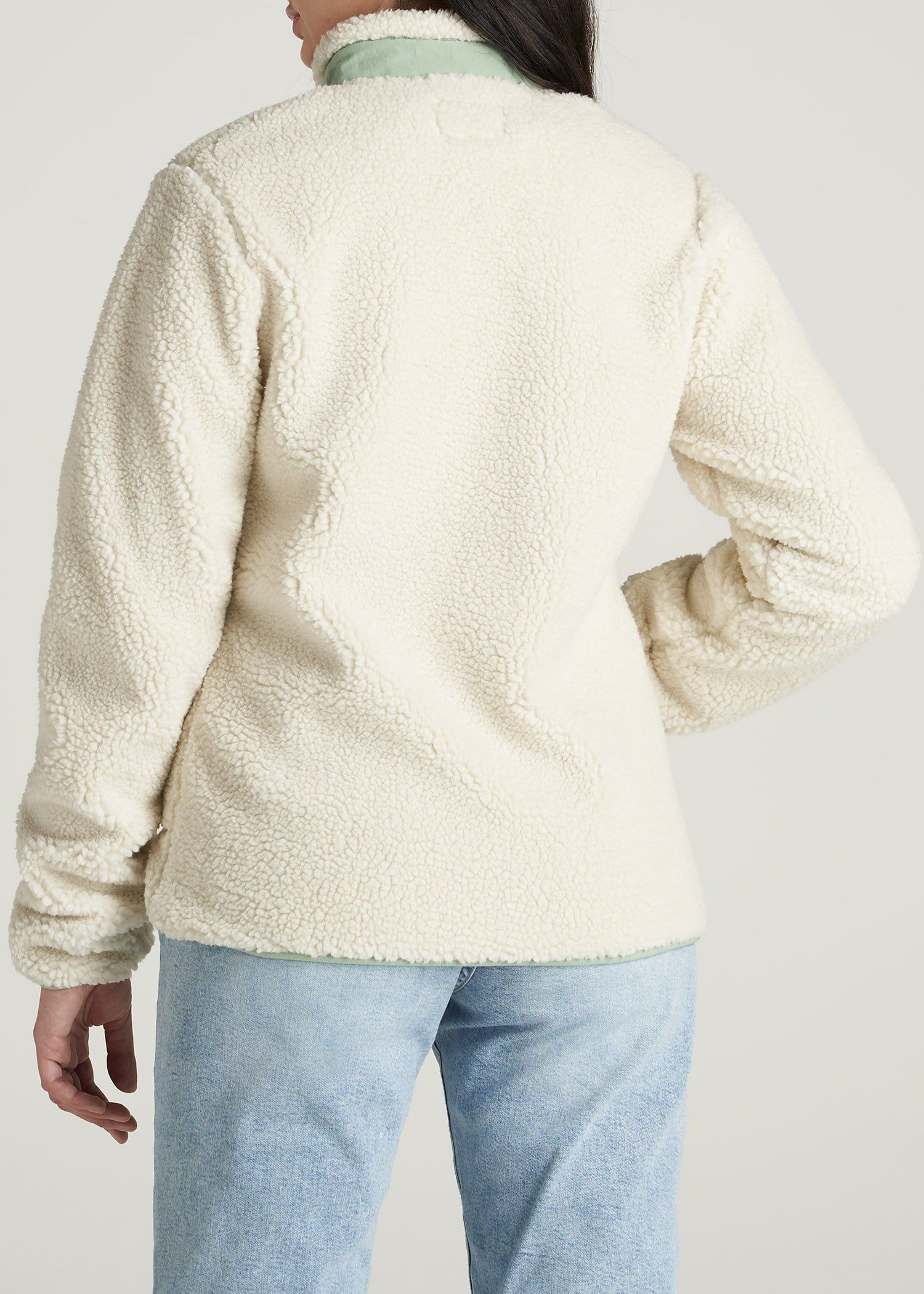 Women's Tall Polar Fleece Zip Up Jacket in Natural sold by American Tall product image thumbnail 5