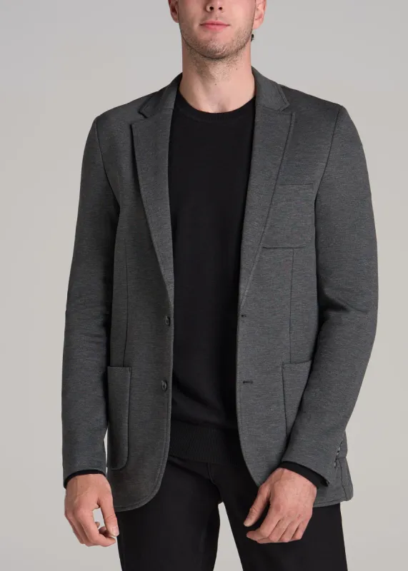 Knit Blazer for Tall Men in Mid Heather Grey sold by American Tall