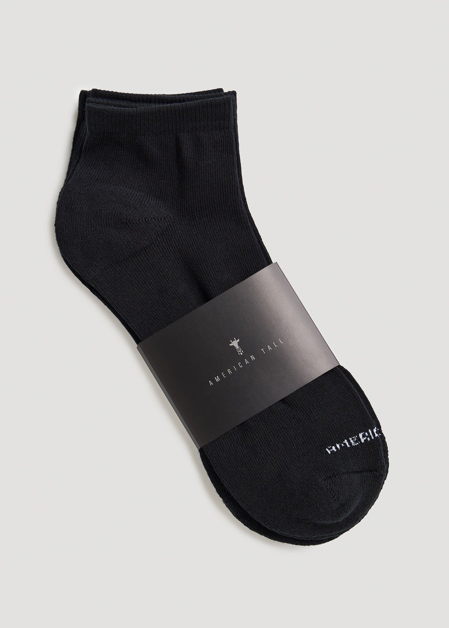 Athletic Low Ankle Socks (X-Large Size: 13-15) for Tall Men in Black sold by American Tall