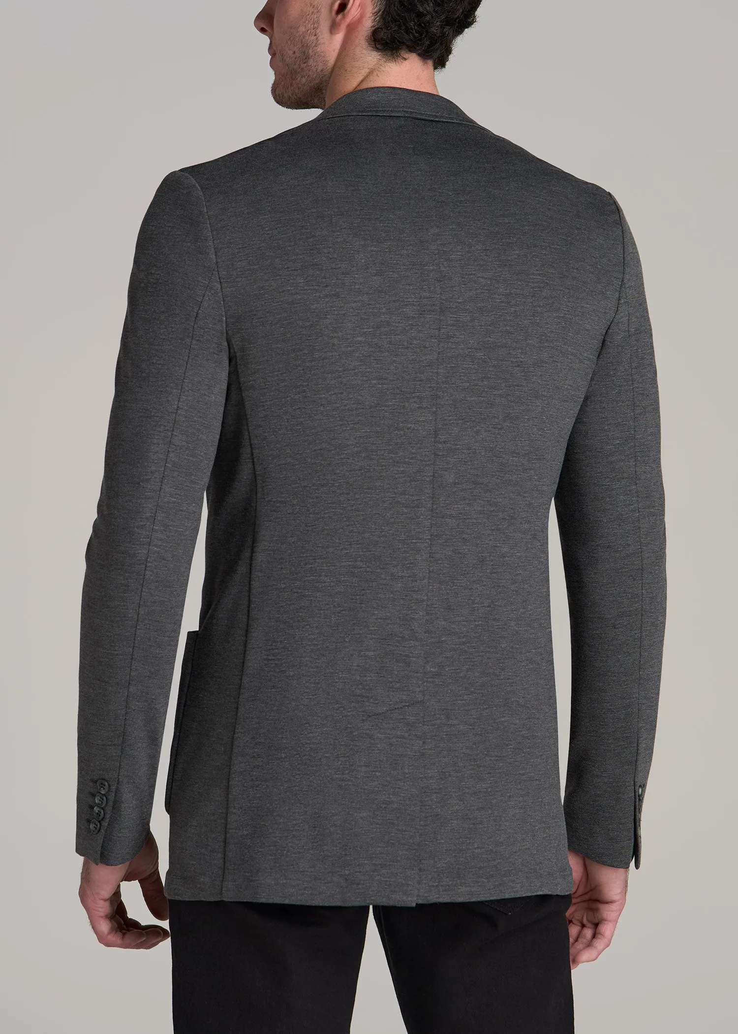 Knit Blazer for Tall Men in Mid Heather Grey sold by American Tall product image thumbnail 5