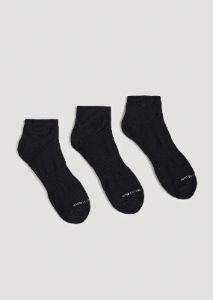 Athletic Low Ankle Socks (X-Large Size: 13-15) for Tall Men in Black sold by American Tall