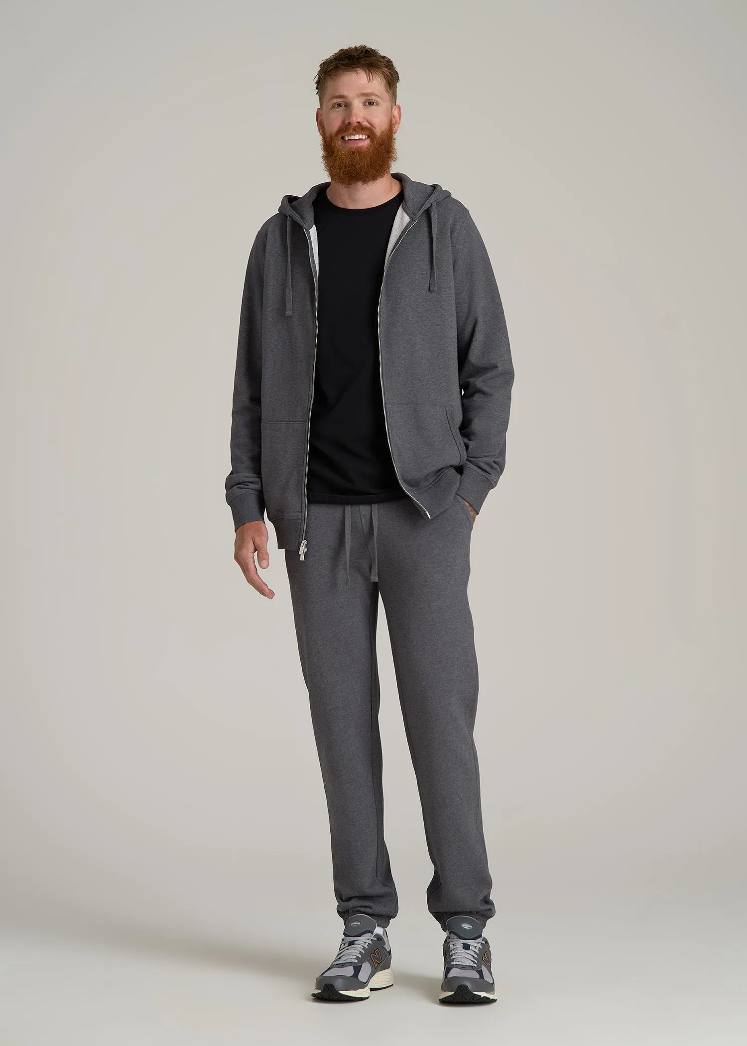Wearever 2.0 Fleece Sweatpants for Tall Men in Charcoal Mix sold by American Tall product image thumbnail 4