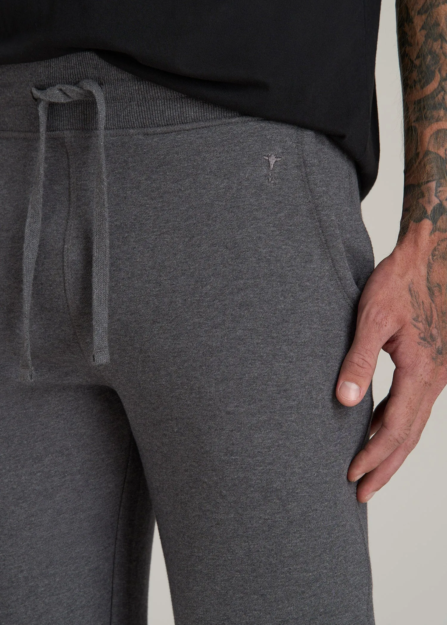 Wearever 2.0 Fleece Sweatpants for Tall Men in Charcoal Mix sold by American Tall product image thumbnail 2
