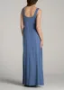 Jersey Tank Maxi Dress with Pockets for Tall Women in Steel Blue sold by American Tall