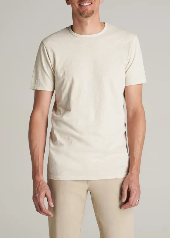 REGULAR-FIT Slub Tee in Oatmeal - Tall Men's Shirts sold by American Tall