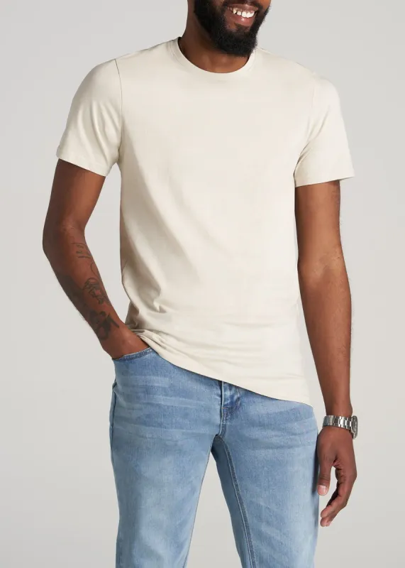 The Everyday REGULAR-FIT Crewneck Tall Men's T-Shirt in Oatmeal sold by American Tall