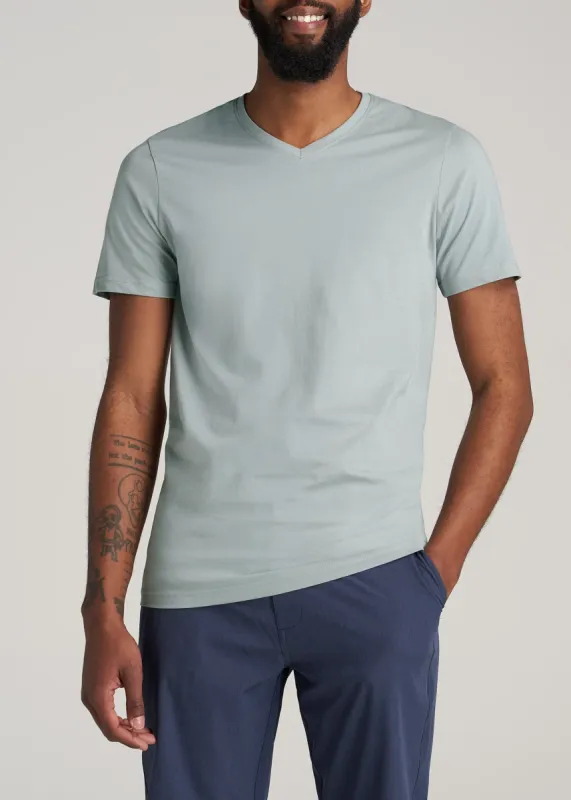 The Everyday REGULAR-FIT V-Neck Tall Men's T-Shirt in Quarry Grey sold by American Tall