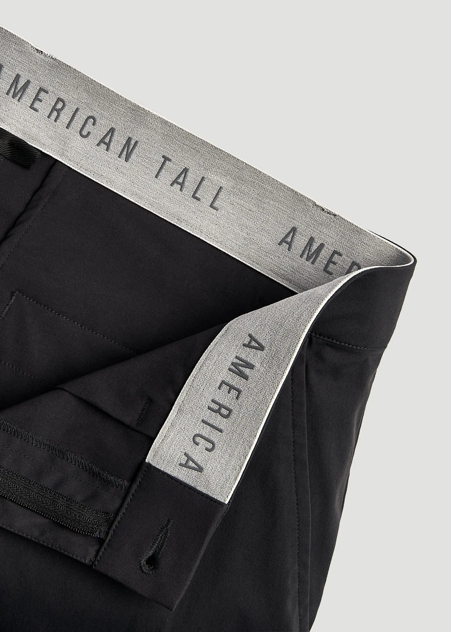 TAPERED FIT Traveler Chino Pants for Tall Men in Black sold by American Tall product image thumbnail 5