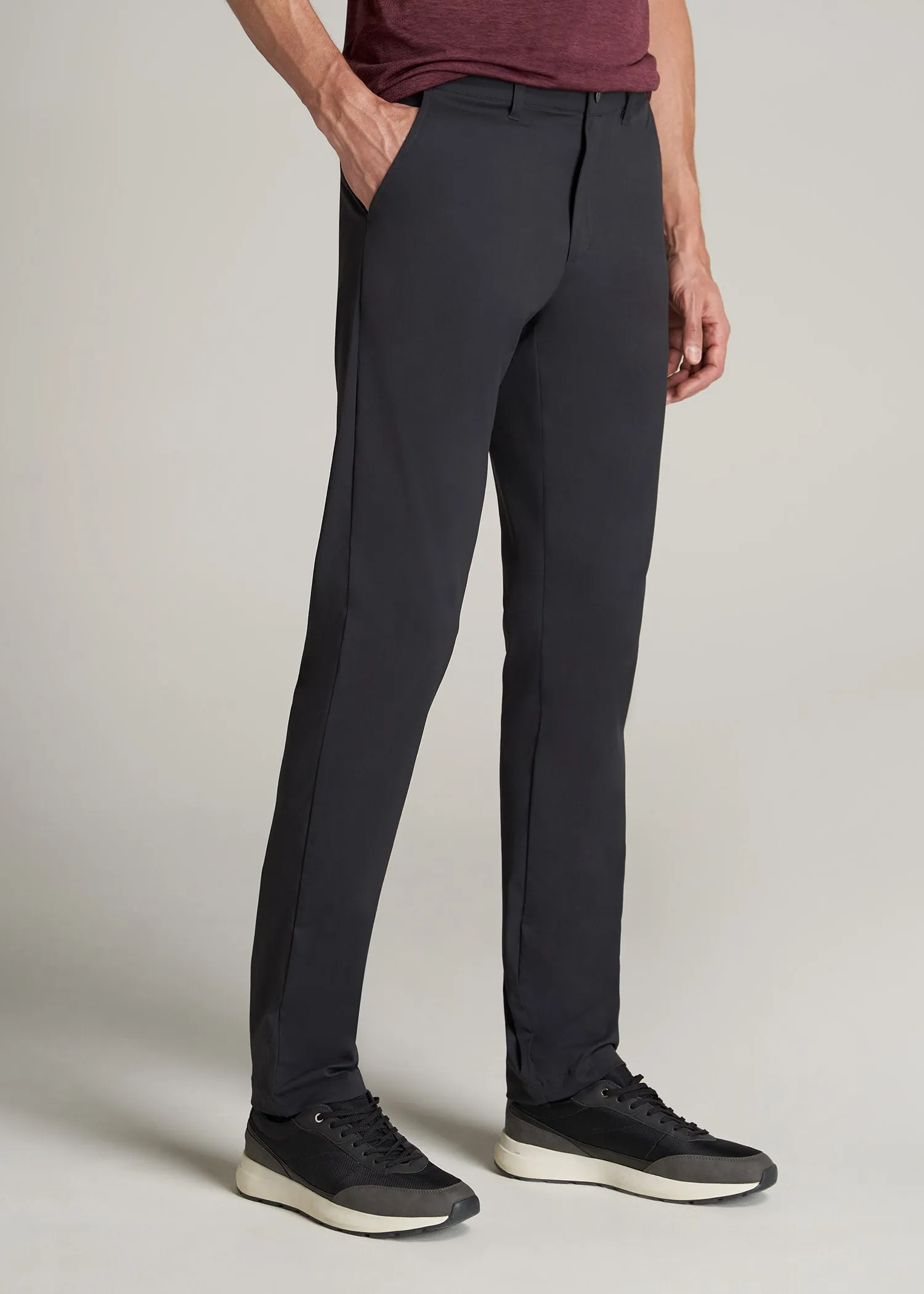 TAPERED FIT Traveler Chino Pants for Tall Men in Black sold by American Tall product image thumbnail 3