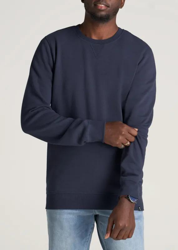 Wearever Fleece Crewneck Tall Men's Sweatshirt in Navy sold by American Tall