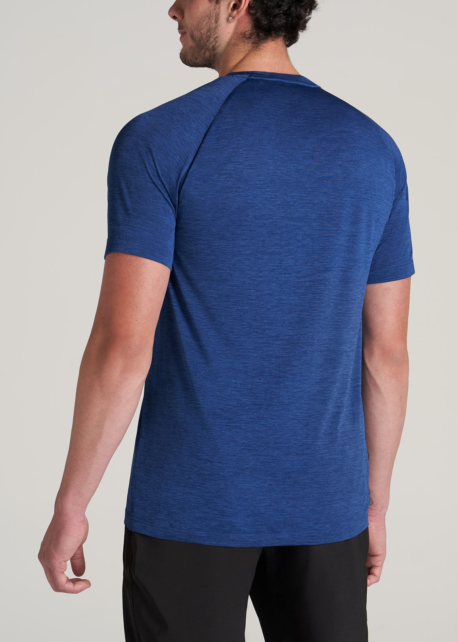 A.T. Performance MODERN-FIT Raglan Short sleeve Tee for Tall Men in Tech Blue Mix sold by American Tall product image thumbnail 5