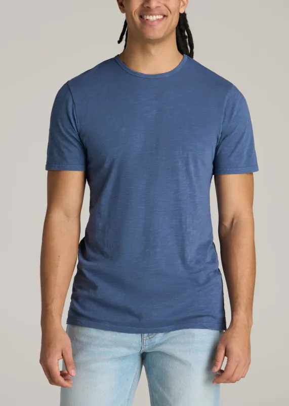REGULAR-FIT Slub Tee in Steel Blue - Tall Men's Shirts sold by American Tall