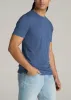 REGULAR-FIT Slub Tee in Steel Blue - Tall Men's Shirts sold by American Tall