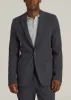 Textured Garment Washed Stretch Cotton Tall Blazer in Iron Grey sold by American Tall