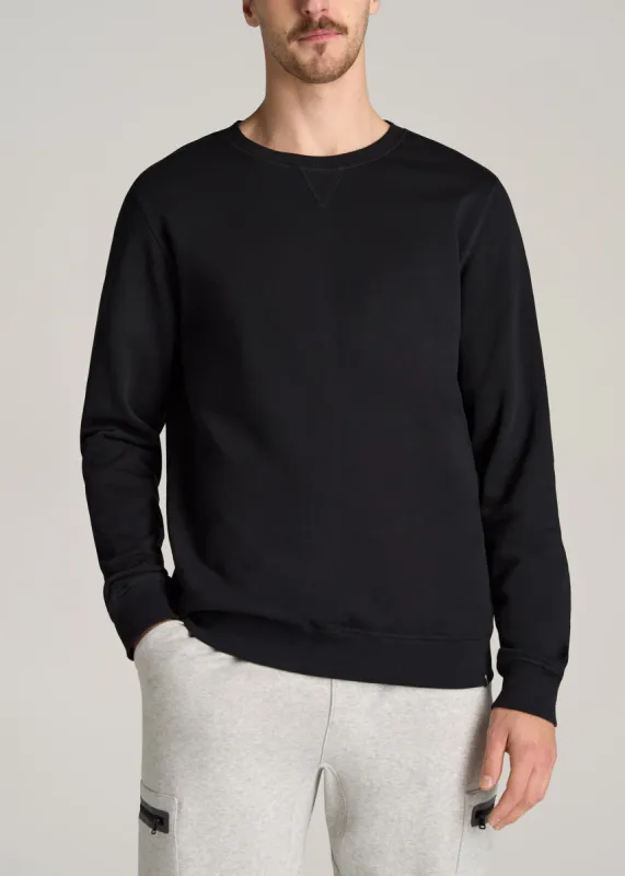 Wearever Fleece Crewneck Tall Men's Sweatshirt in Black sold by American Tall