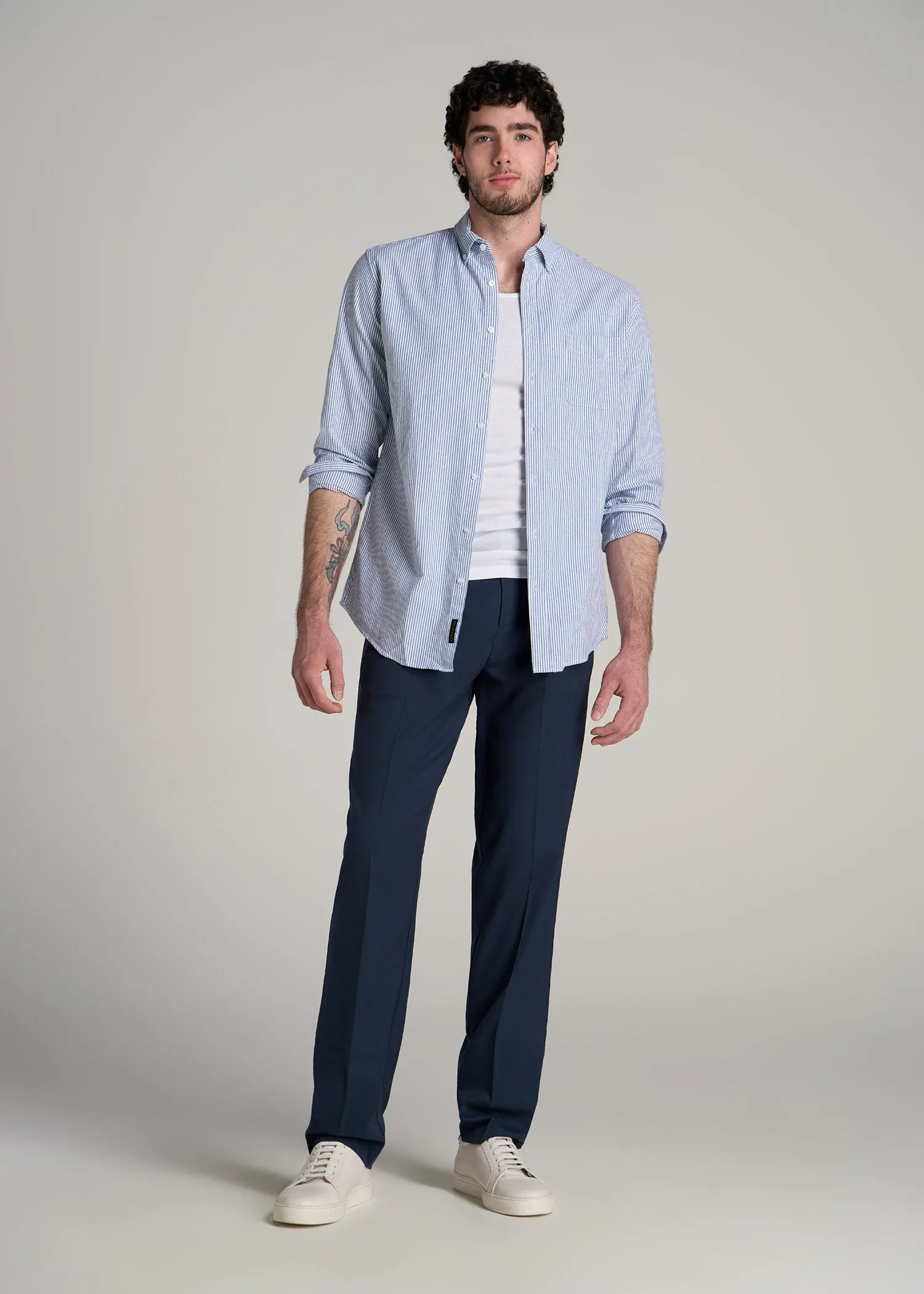Relaxed Pleated Trousers for Tall Men in Deep Cove sold by American Tall product image thumbnail 4