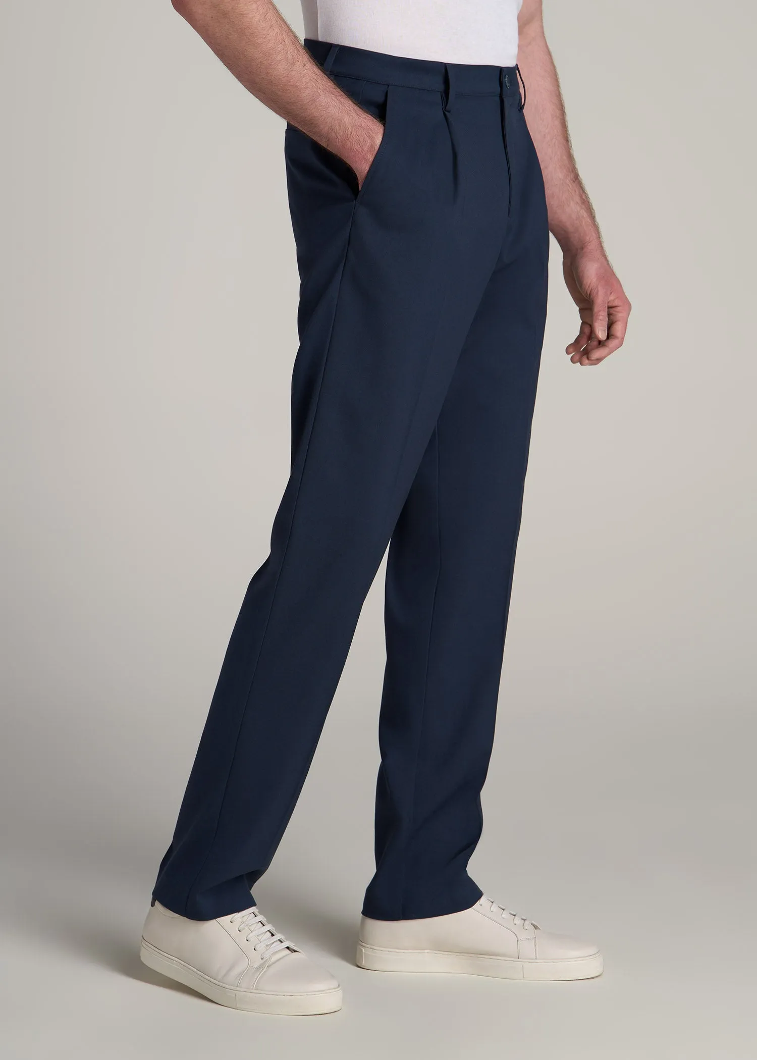 Relaxed Pleated Trousers for Tall Men in Deep Cove sold by American Tall product image thumbnail 3