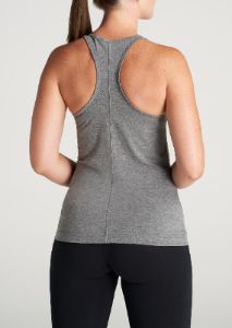 Racerback Tank Top in Dark Grey - Extra-Long Women's Tanks sold by American Tall