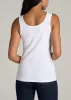 Slim Fit Jersey Tank Top for Tall Women in Bright White sold by American Tall