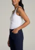 Slim Fit Jersey Tank Top for Tall Women in Bright White sold by American Tall