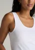 Slim Fit Jersey Tank Top for Tall Women in Bright White sold by American Tall