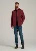 LJ&S Heavyweight Cotton Twill Overshirt for Tall Men in Burnt Brick sold by American Tall