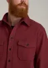 LJ&S Heavyweight Cotton Twill Overshirt for Tall Men in Burnt Brick sold by American Tall