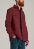 LJ&S Heavyweight Cotton Twill Overshirt for Tall Men in Burnt Brick sold by American Tall