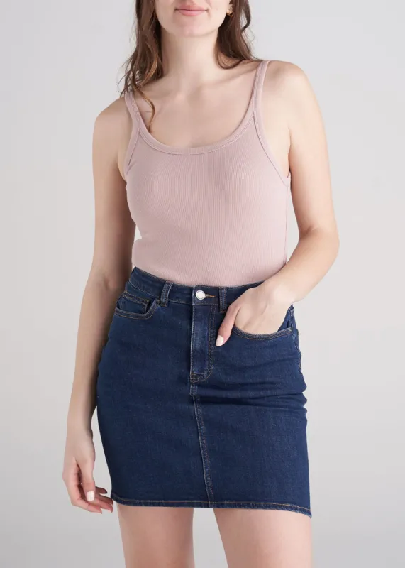 Ribbed Tank in Ballerina Pink - Women's Tall Tank Tops sold by American Tall