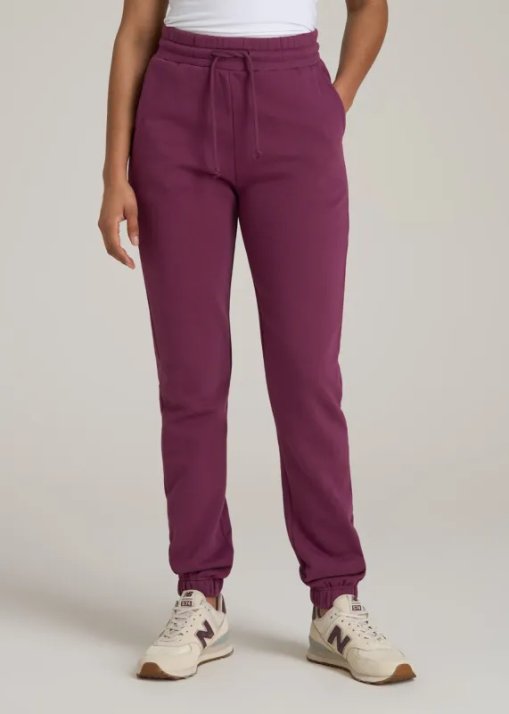 Wearever Fleece SLIM-FIT High-Waisted Women's Sweatpants in Purple Gumdrop sold by American Tall