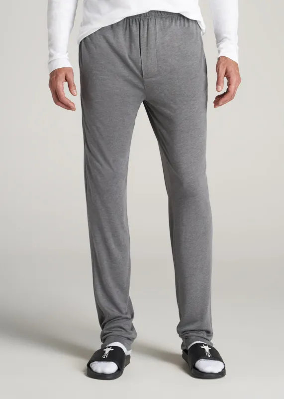 Lounge Pajama Pants for Tall Men in Charcoal Mix sold by American Tall
