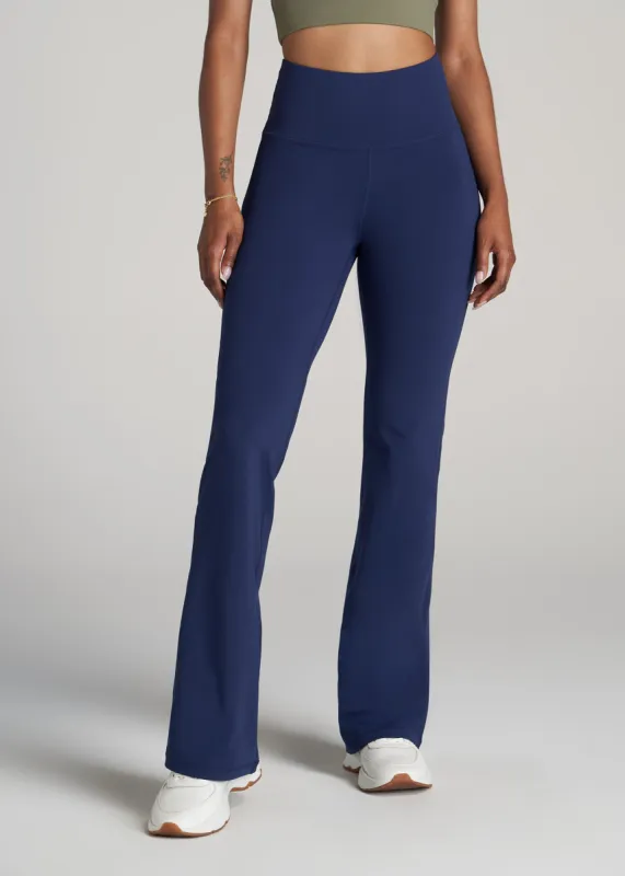Balance Flare Yoga Pants for Tall Women in Midnight Blue sold by American Tall