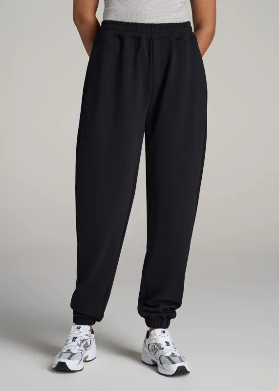 Wearever Oversized French Terry Joggers for Tall Women in Black sold by American Tall