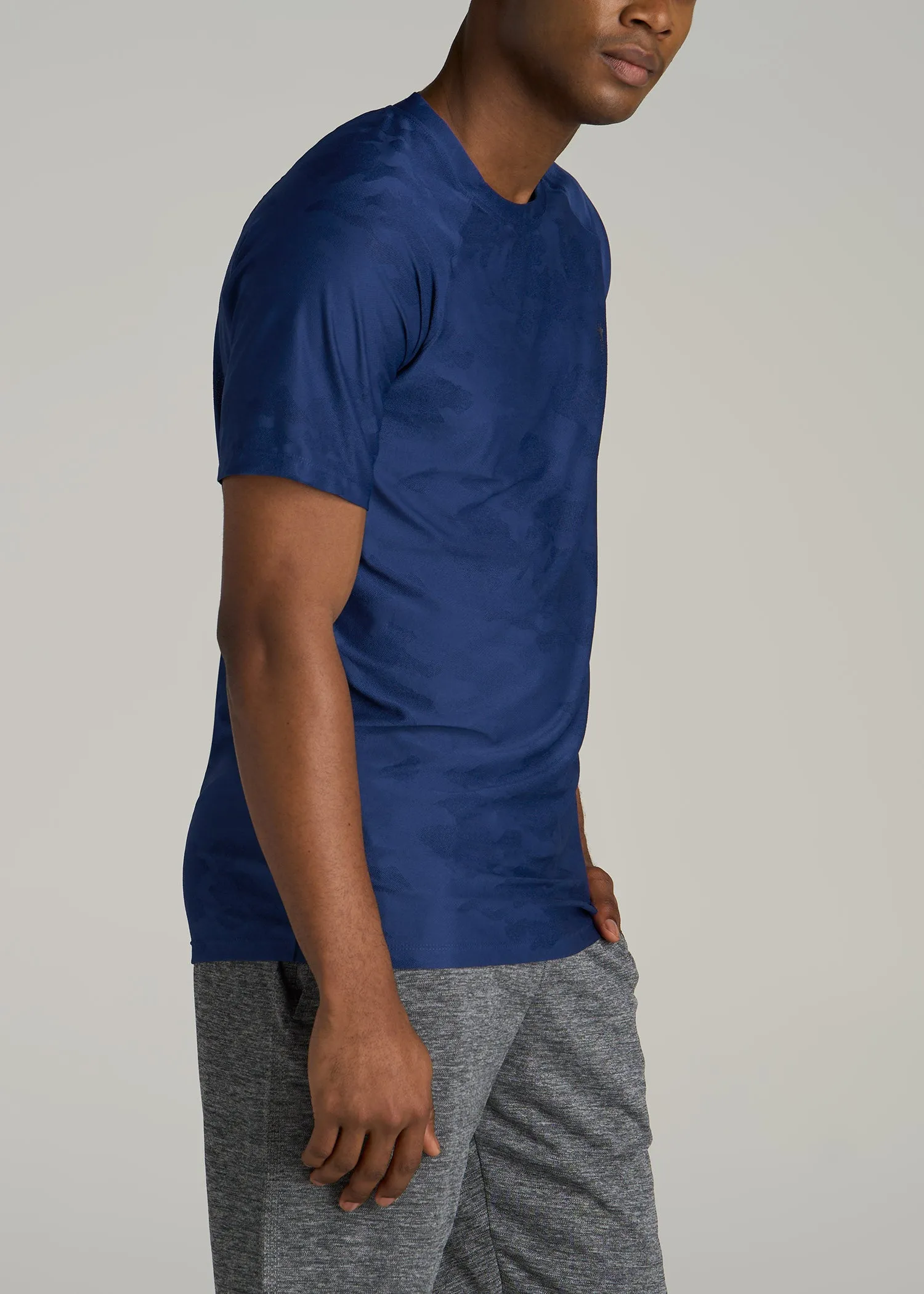 Raglan Training T-Shirt for Tall Men in Midnight Blue sold by American Tall product image thumbnail 3
