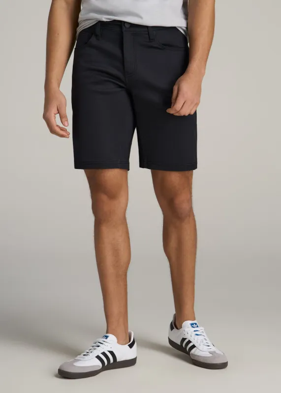 Everyday Comfort 5 Pocket Short for Tall Men in Black sold by American Tall