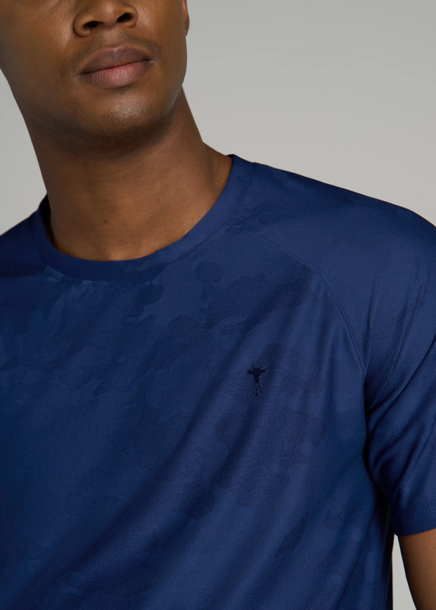 Raglan Training T-Shirt for Tall Men in Midnight Blue sold by American Tall product image thumbnail 2