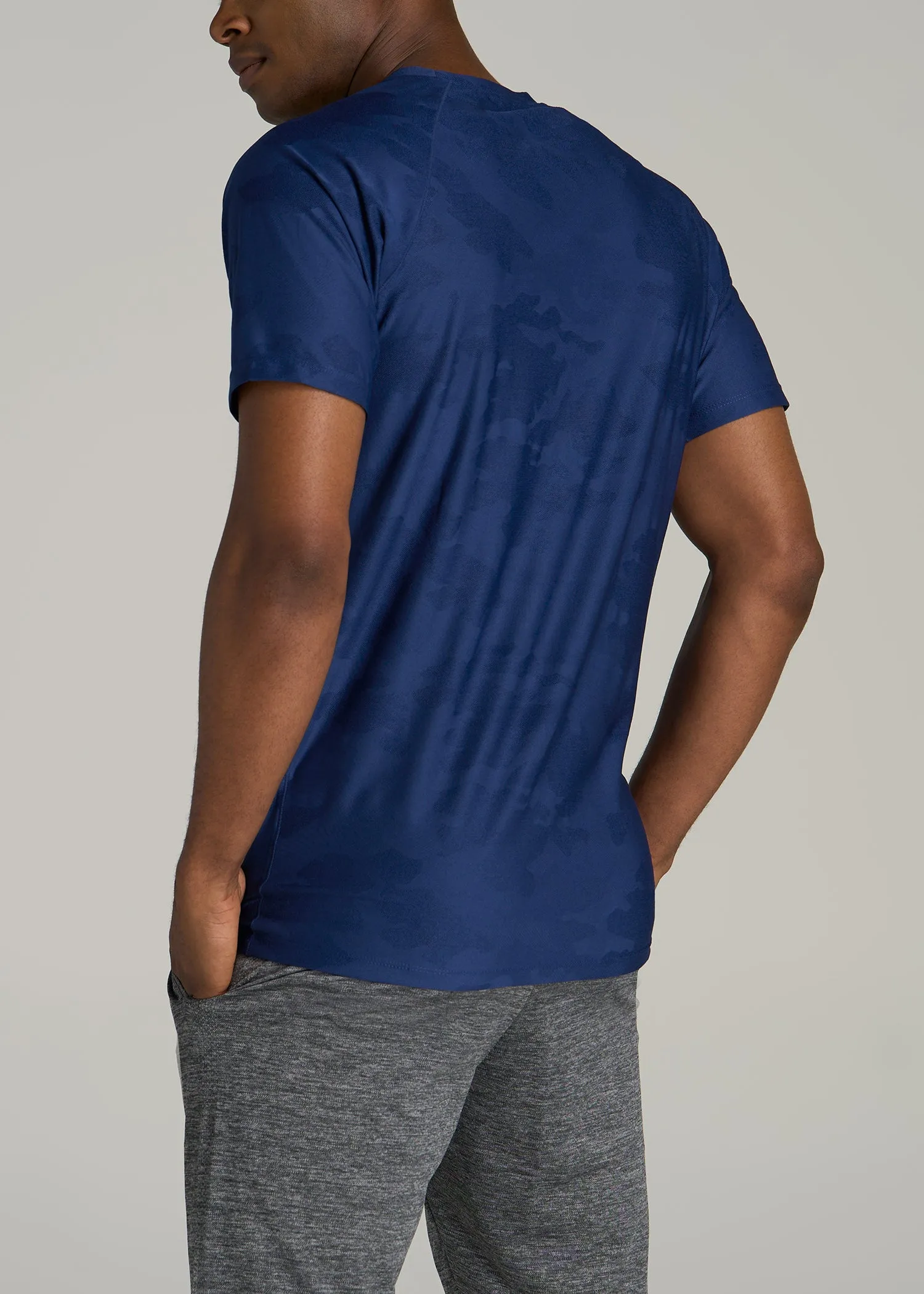 Raglan Training T-Shirt for Tall Men in Midnight Blue sold by American Tall product image thumbnail 5
