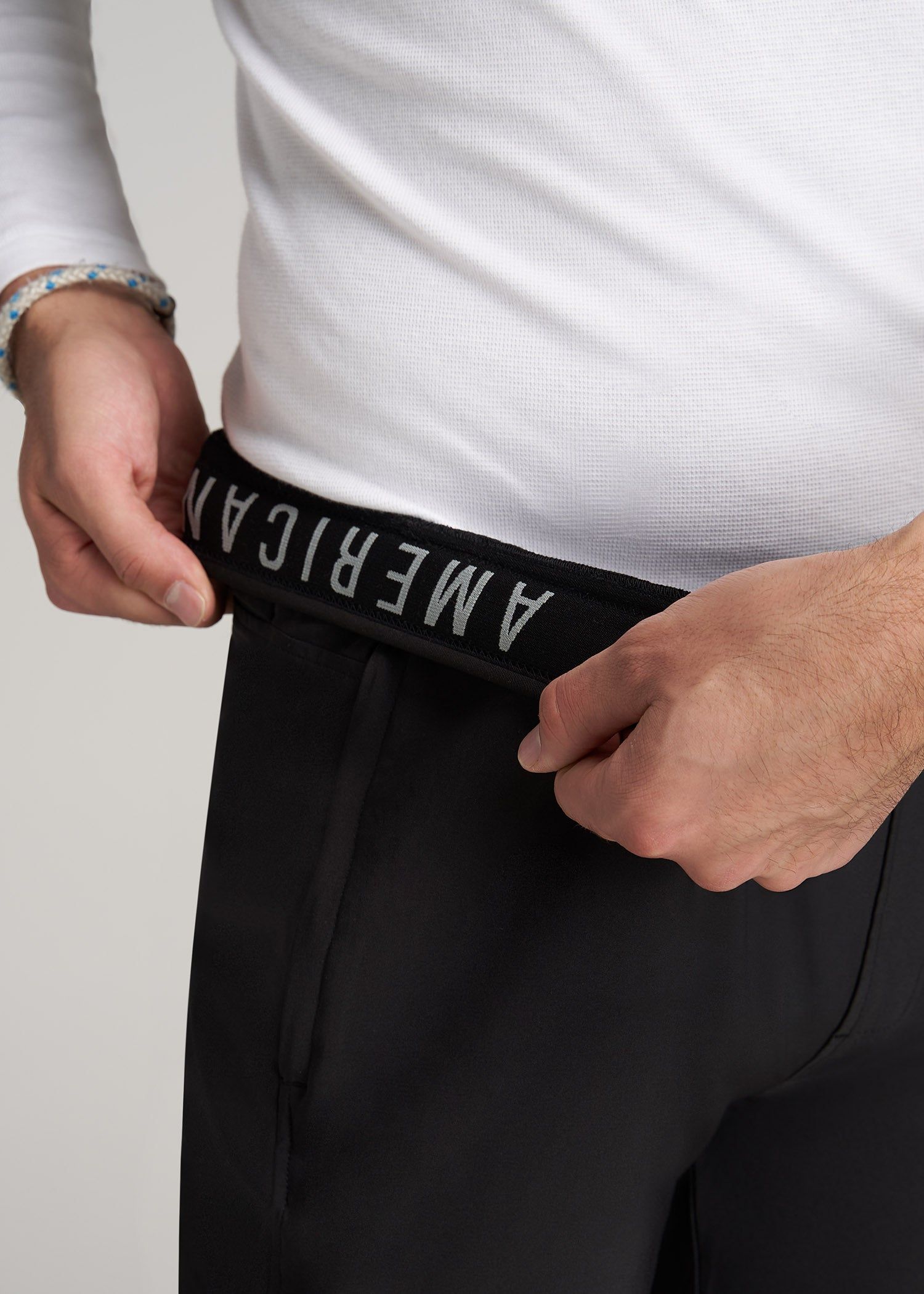 Men's Tall Stretch Woven Training Pant in Black sold by American Tall product image thumbnail 6