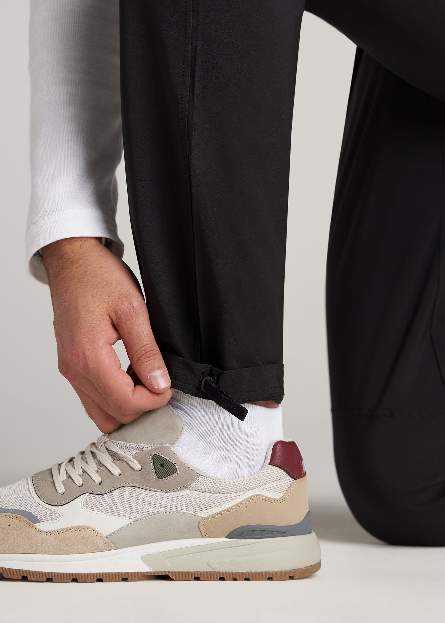 Men's Tall Stretch Woven Training Pant in Black sold by American Tall product image thumbnail 2