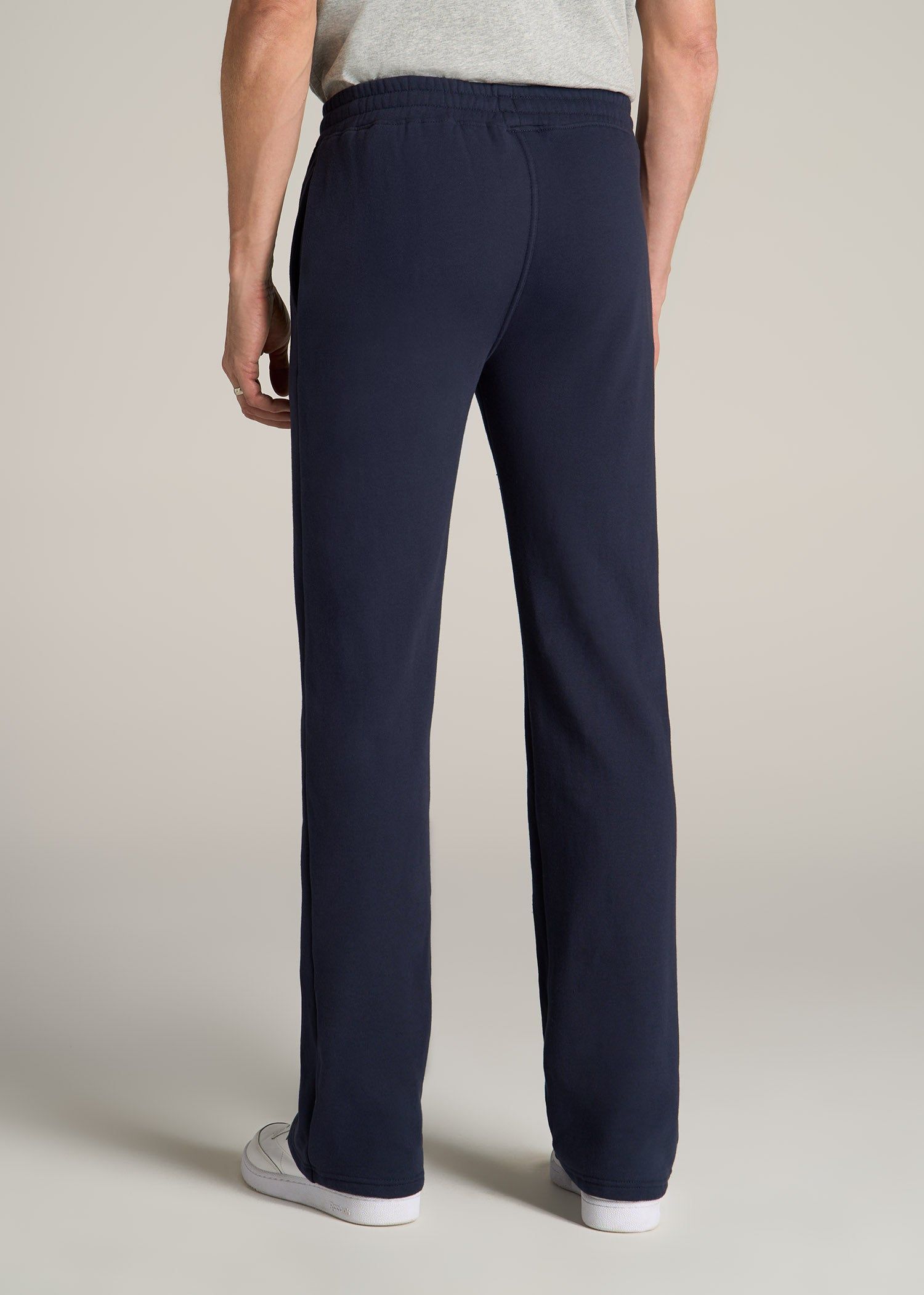 Wearever Fleece Open-Bottom Sweatpants for Tall Men in Navy sold by American Tall product image thumbnail 5