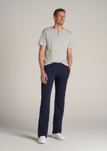Wearever Fleece Open-Bottom Sweatpants for Tall Men in Navy sold by American Tall