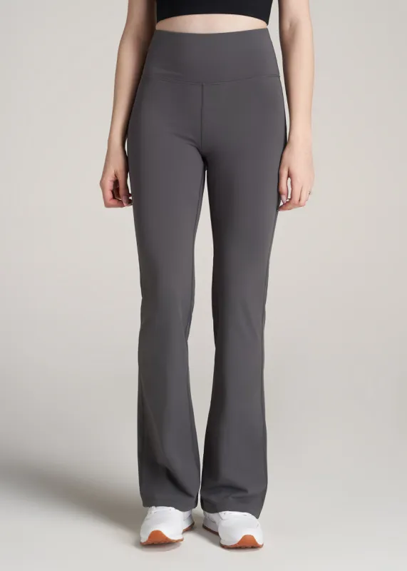 Balance Flare Yoga Pants for Tall Women in Charcoal sold by American Tall