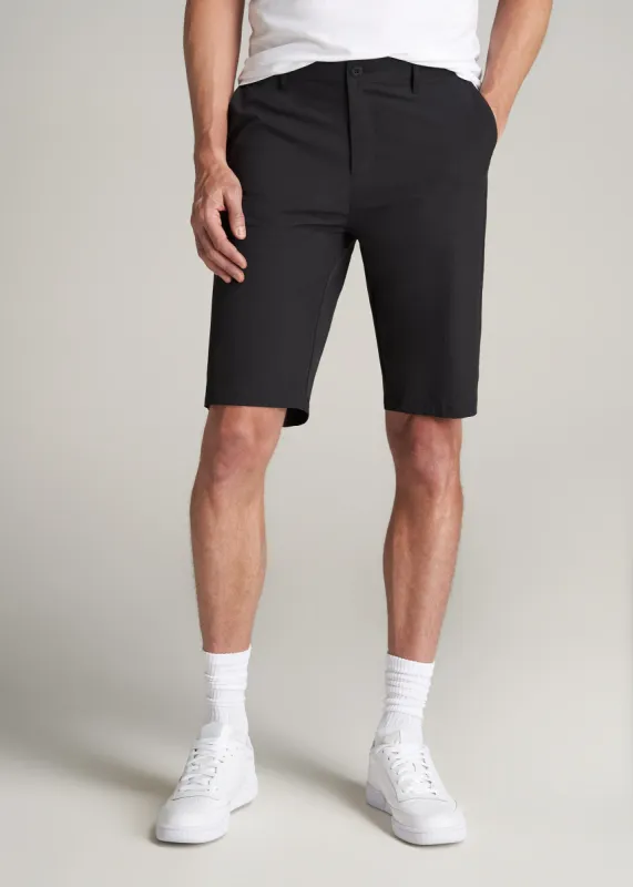 Premium Hybrid Shorts for Tall Men in Black sold by American Tall