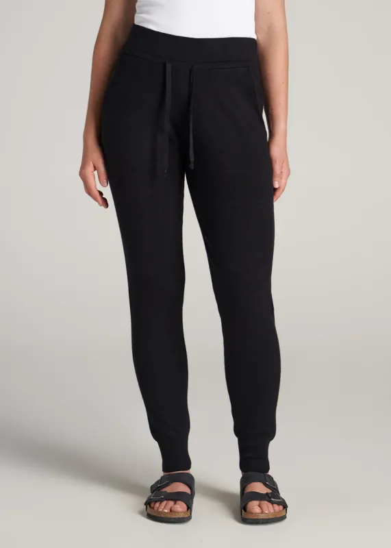 Knit Lounge Joggers for Tall Women in Black sold by American Tall