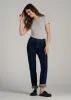 Short Sleeve Crew Neck Ribbed T-Shirt for Tall Women in Grey Mix sold by American Tall