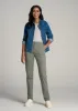 High Rise Tapered Chino Pants for Tall Women in Wreath Green sold by American Tall