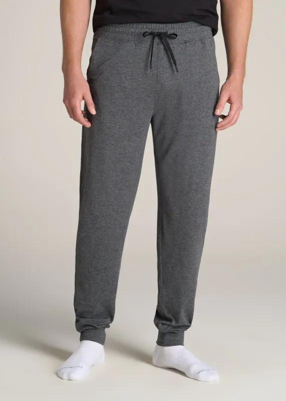 Weekender Stretch Lounge Joggers for Tall Men in Charcoal Mix sold by American Tall