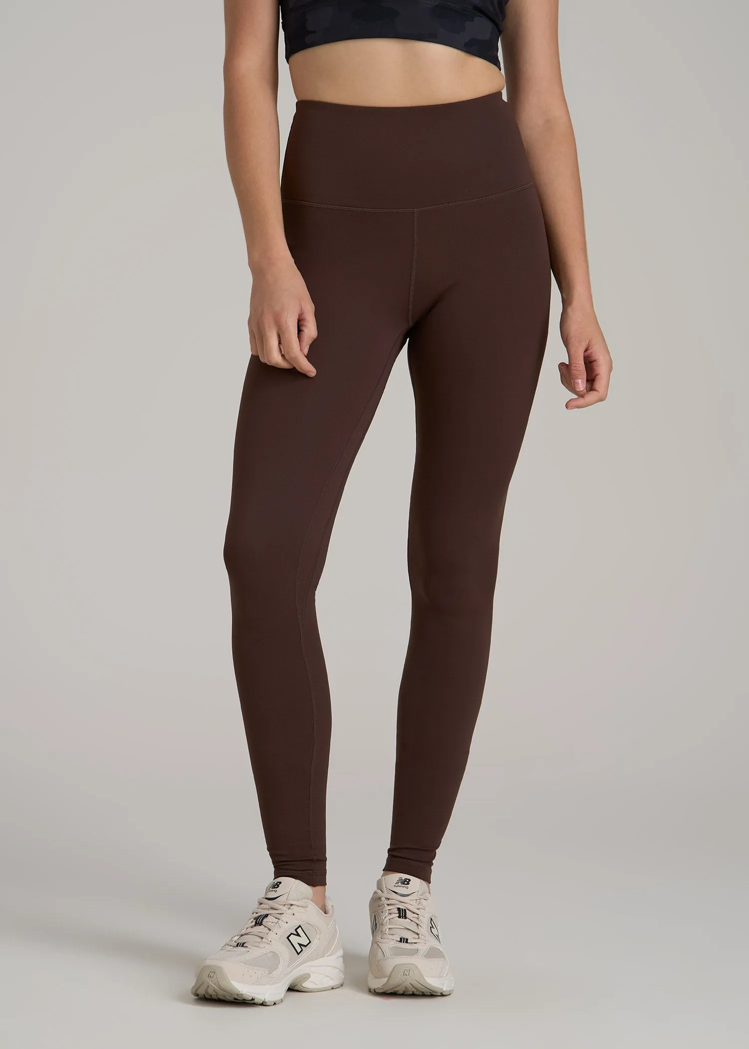 Balance High-Rise Leggings for Tall Women in Espresso sold by American Tall