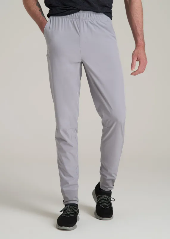 Featherweight Perforated Training Jogger for Tall Men in Light Grey sold by American Tall