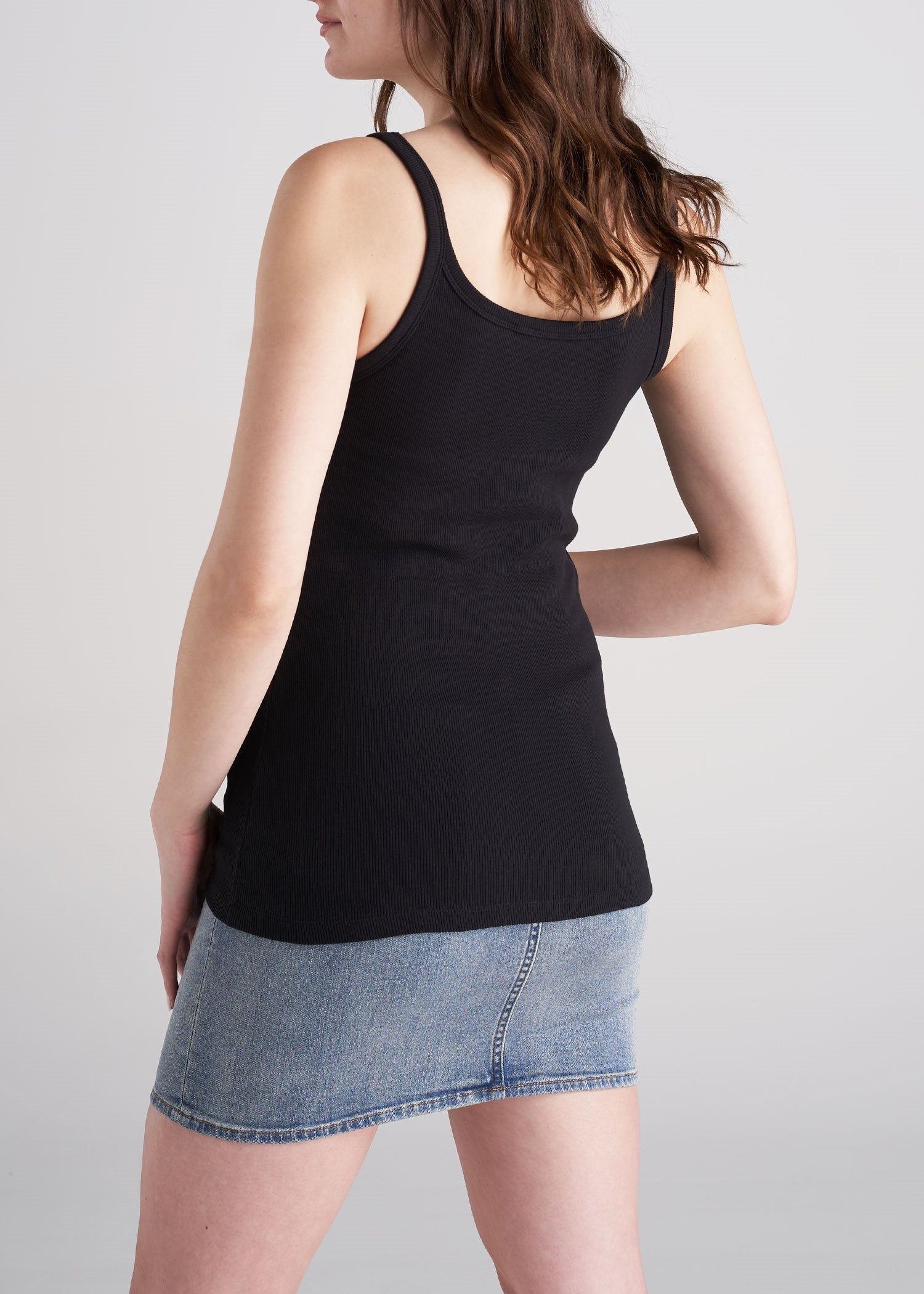 Ribbed Tank in Black - Women's Tall Tank Tops sold by American Tall product image thumbnail 2